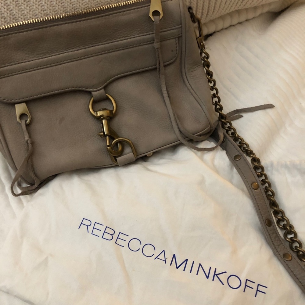 Rebecca Minkoff tan suede satchel